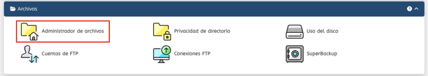 acceder al administrador de archivos