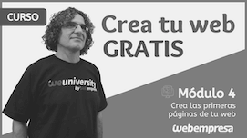 Curso crea tu web gratis Módulo 4 no disponible