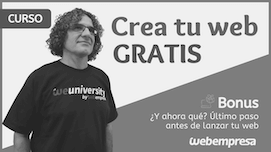 Curso crea tu web gratis Bonus no disponible