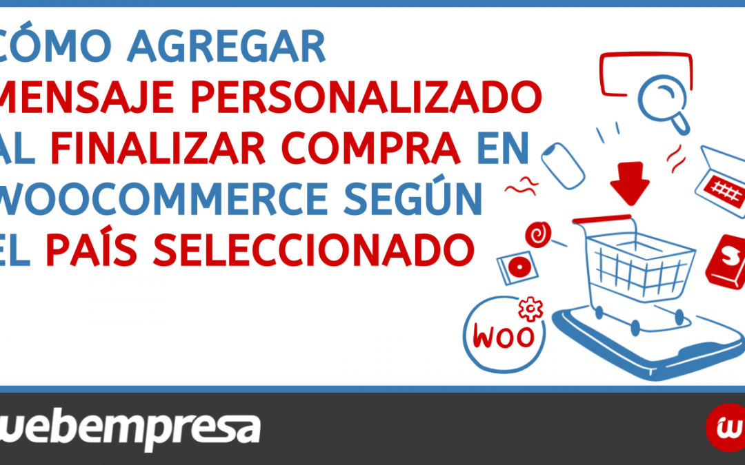 Cómo agregar mensaje personalizado al finalizar compra en WooCommerce según el país seleccionado.