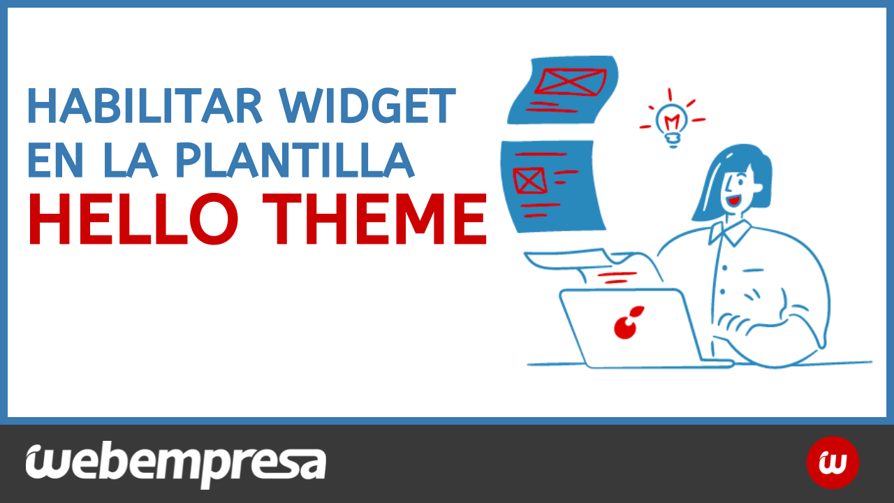 Habilitar Widget en la plantilla Hello Theme