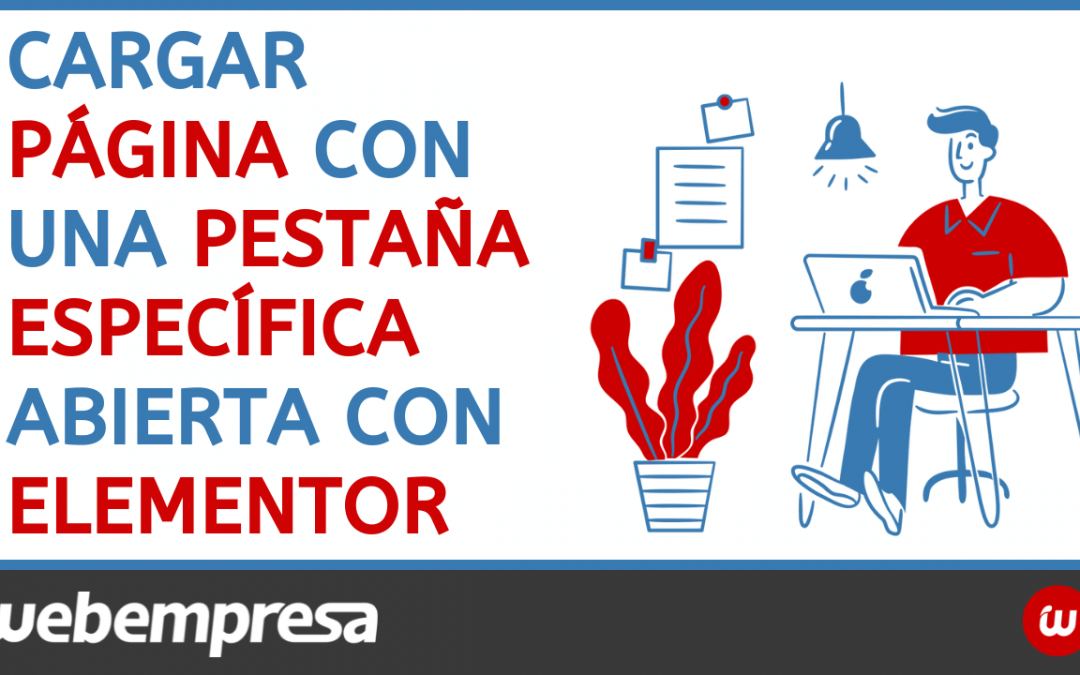 Cargar página con una pestaña específica abierta con Elementor