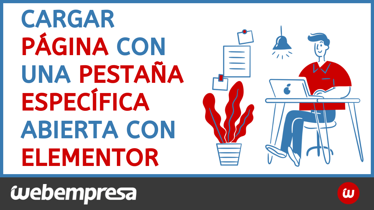 Cargar página con una pestaña específica abierta con Elementor