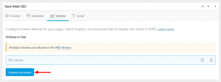 ajustes rich snippets en Rank Math SEO