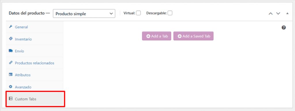 añadir pestaña personalizada en WooCommerce