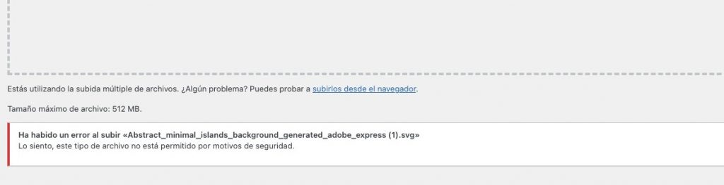 Error recreado en wordpress