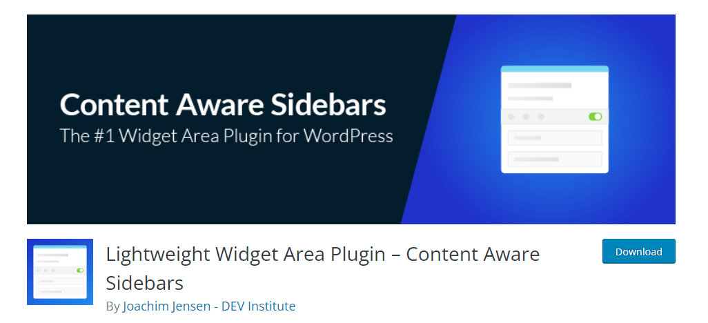 Lightweight Widget Area Plugin