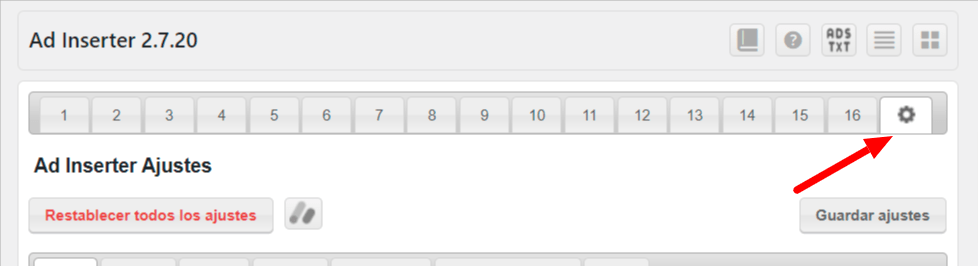 ajustes ad inserter
