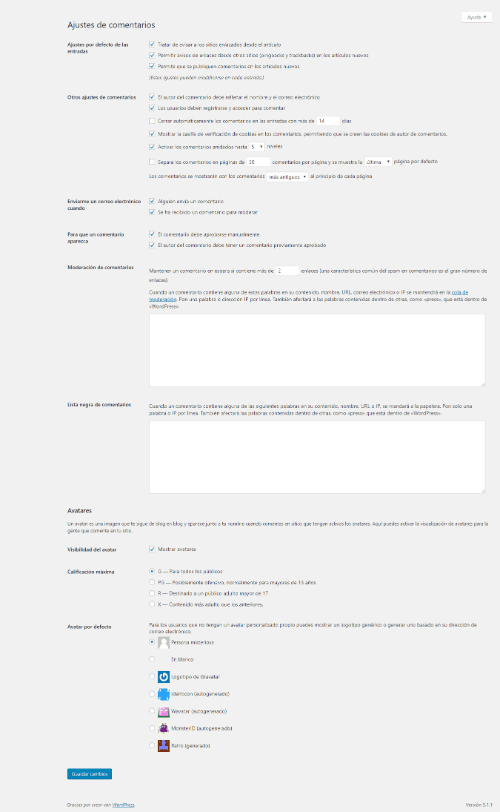 comentarios de WordPress