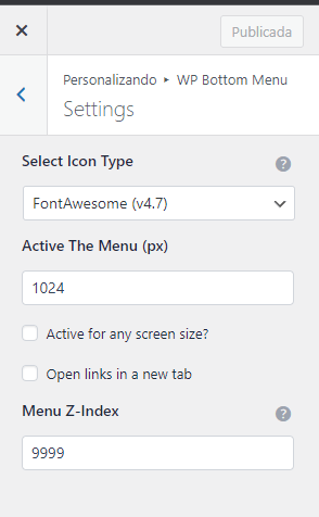 menu inferior en móvil WooCommerce