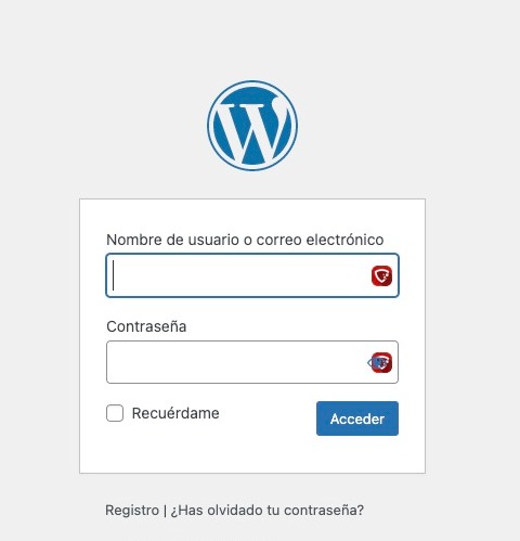 acceder a la administración de WordPress