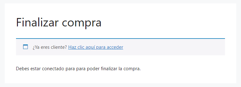 mensaje finalizar compra