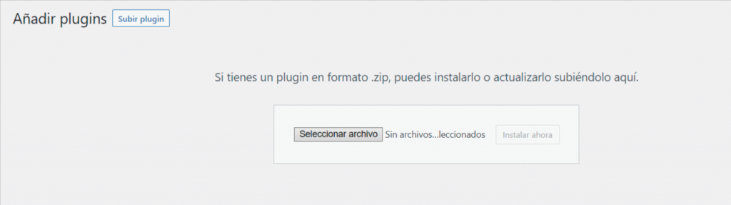 añadir plugin al backend