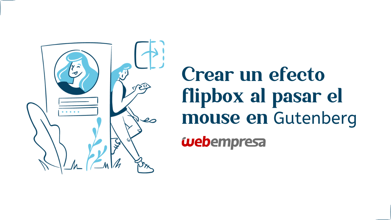 Crear un efecto flipbox al pasar el mouse en Gutenberg