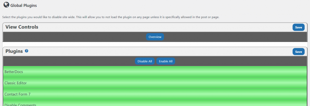 desactivar plugins organizer