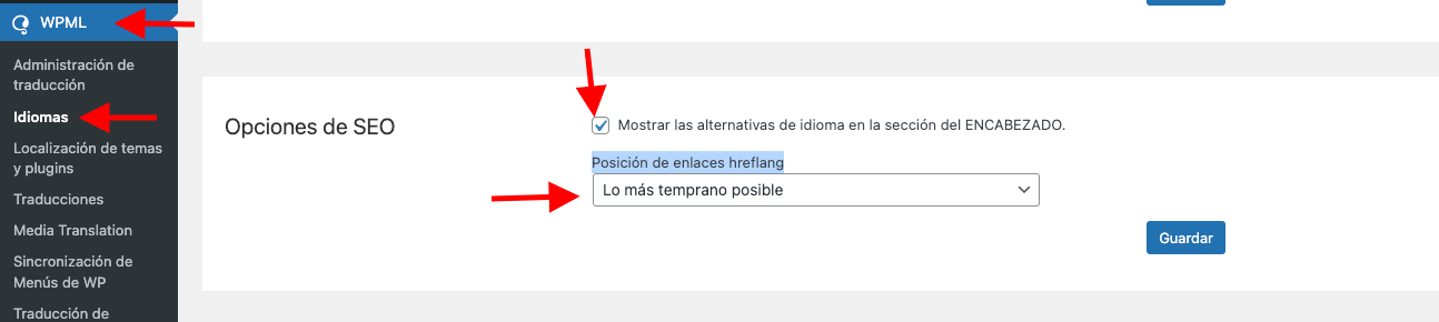 añadir hreflang wpml