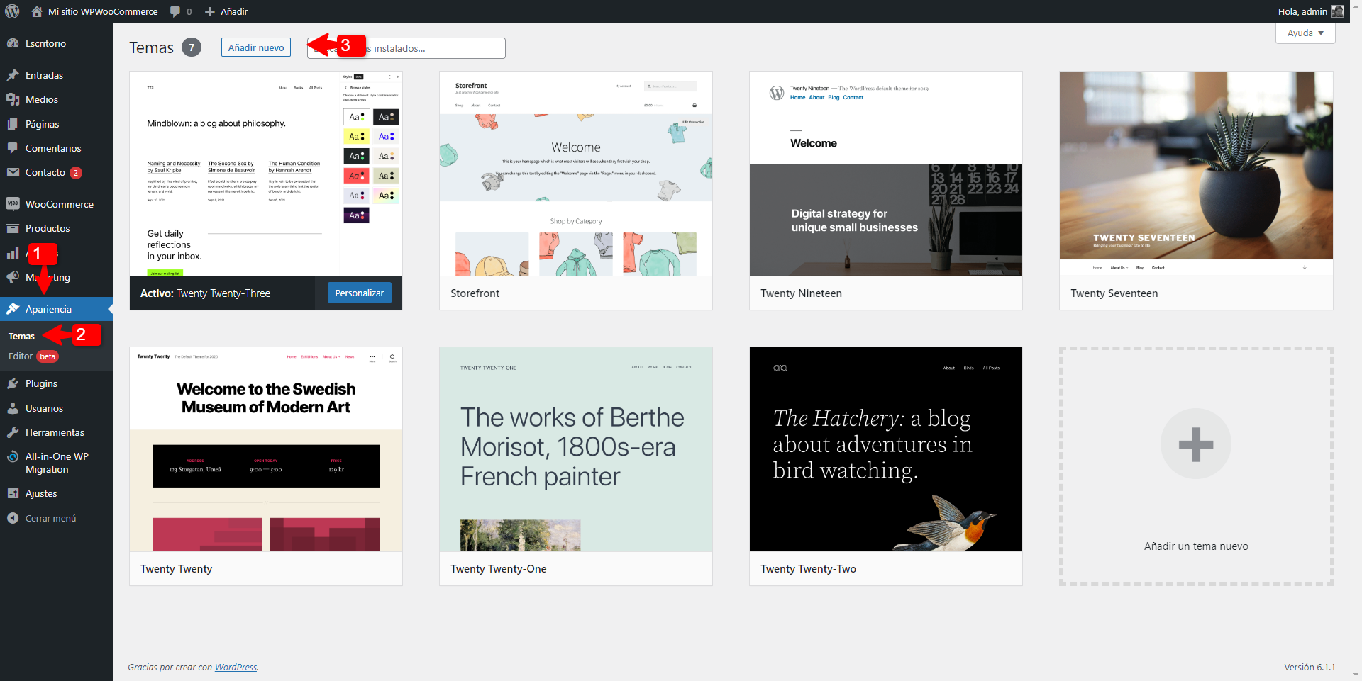 Añadir nuevos temas en wordpress