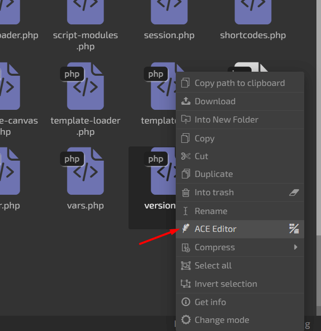 Versión de WordPress en el archivo Versión PHP