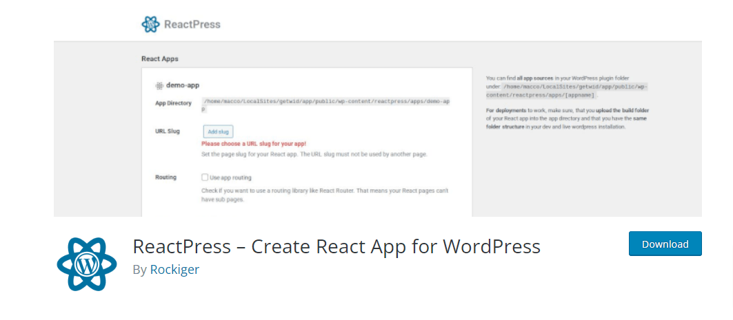 ReactPress – Create React App for WordPress