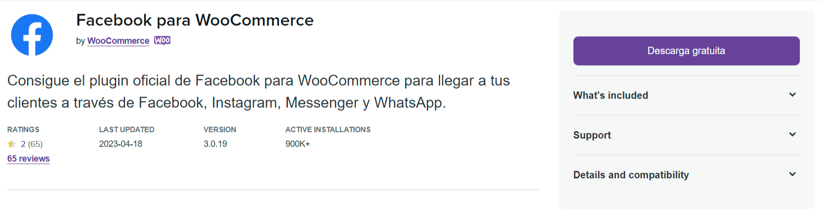 Facebook para WooCommerce