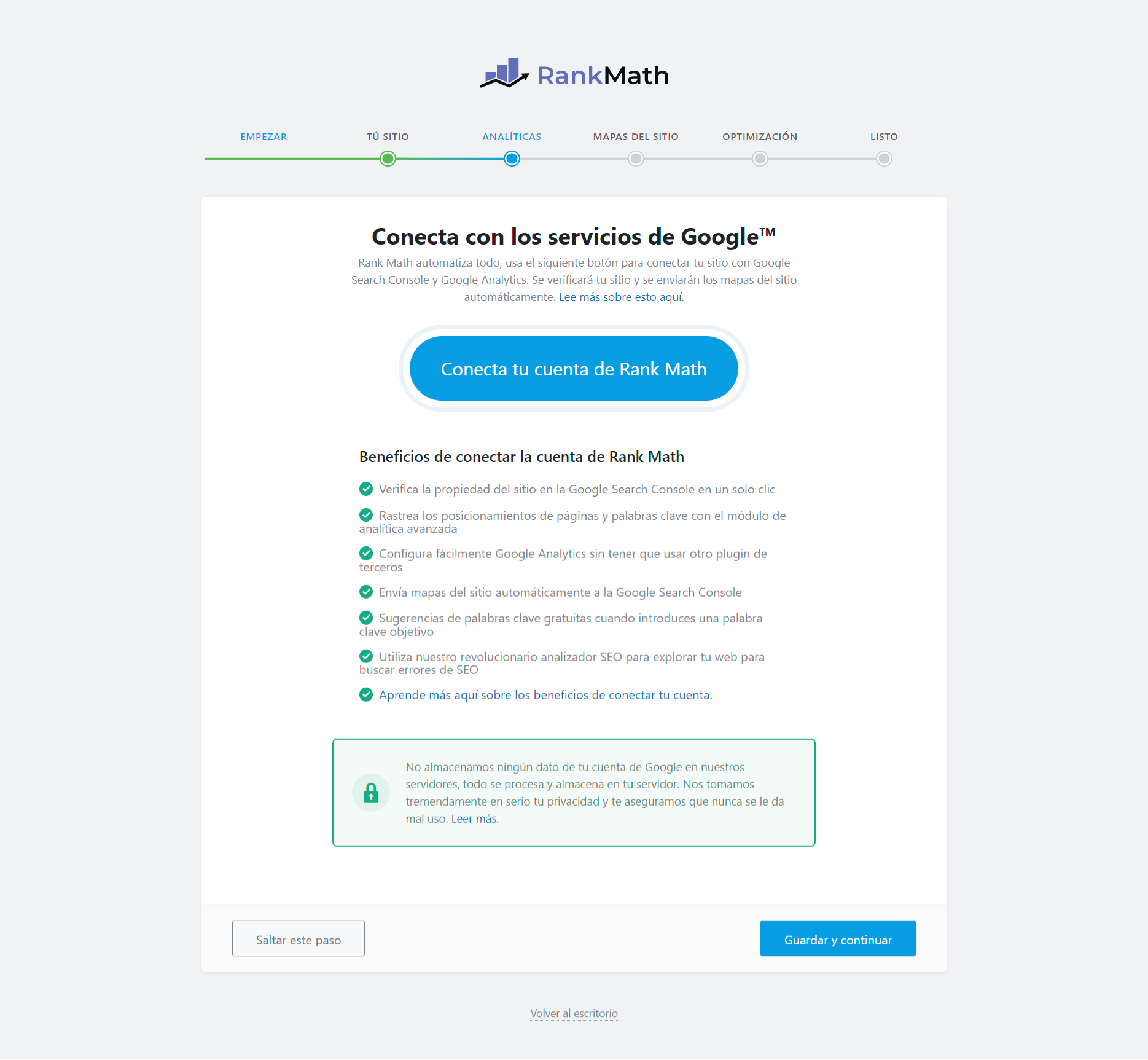 Conecta con servicios de Google