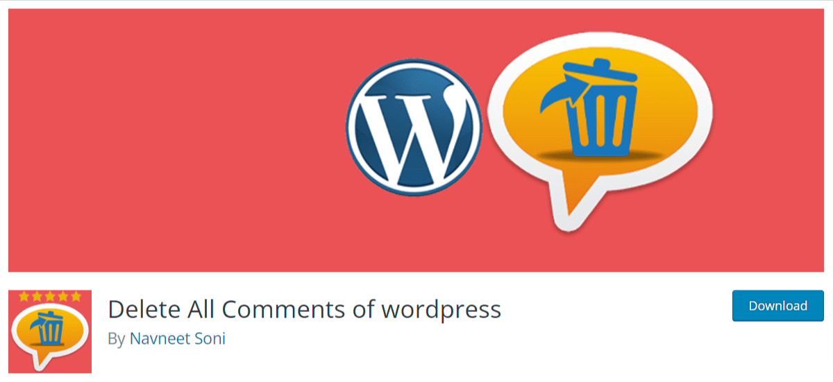 Plugin delete all comments