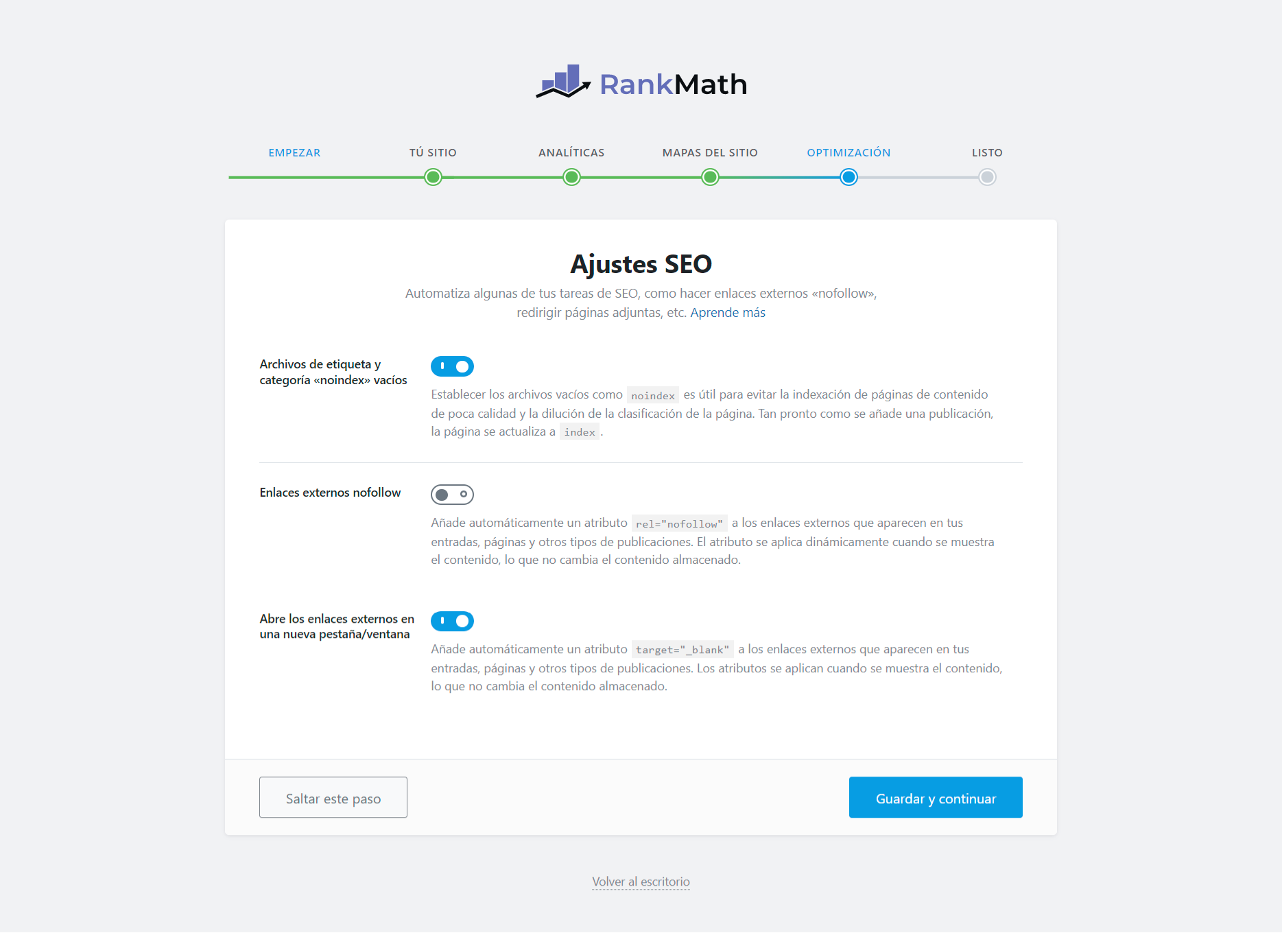 Optimización de rank math