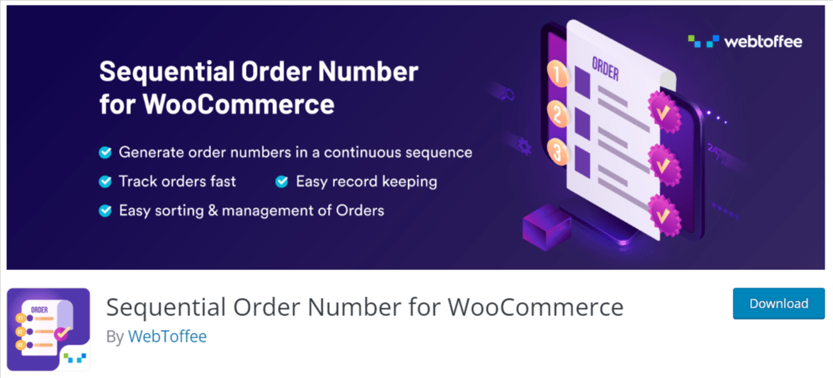 Plugin sequential order number