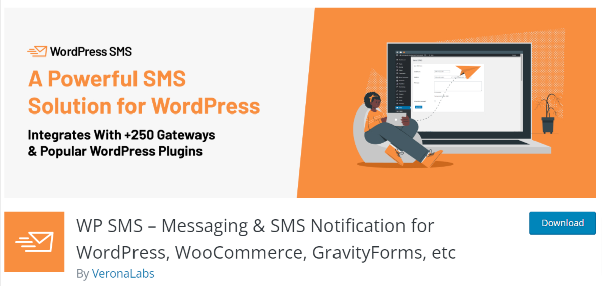 WP SMS plugin