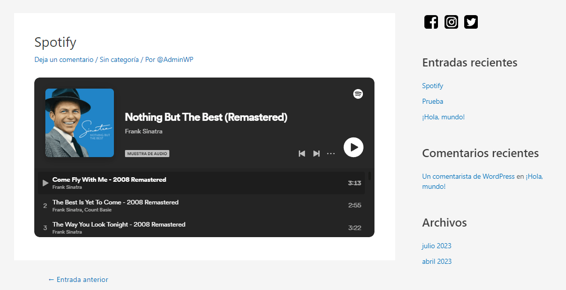 Como añadir Spotify en WordPress? - Webempresa