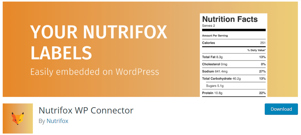 Nutrifox plugin