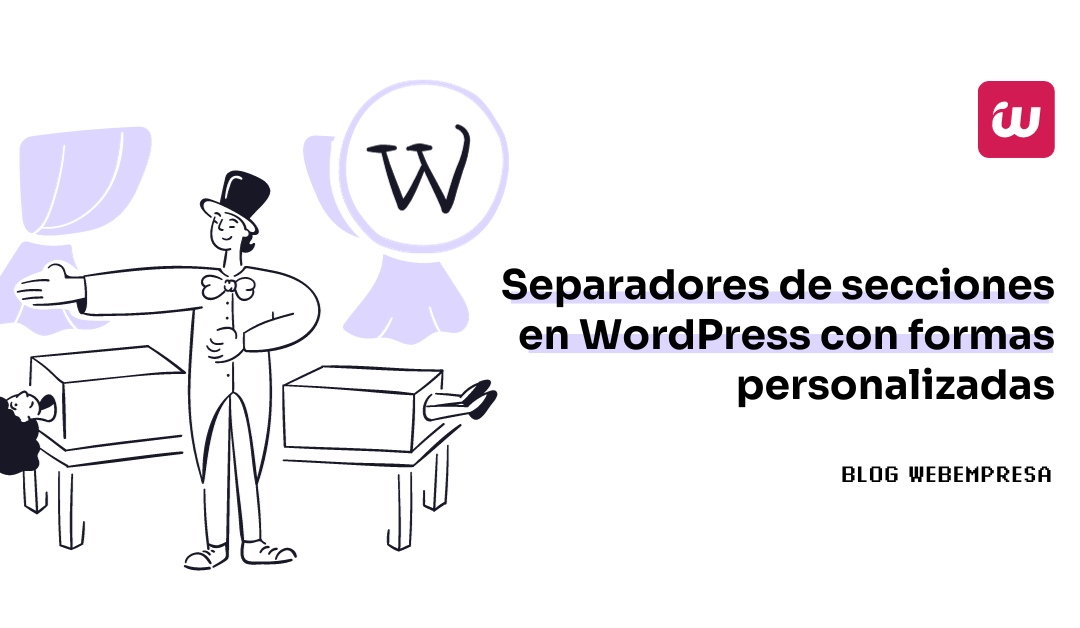 Separadores de secciones en WordPress con formas personalizadas