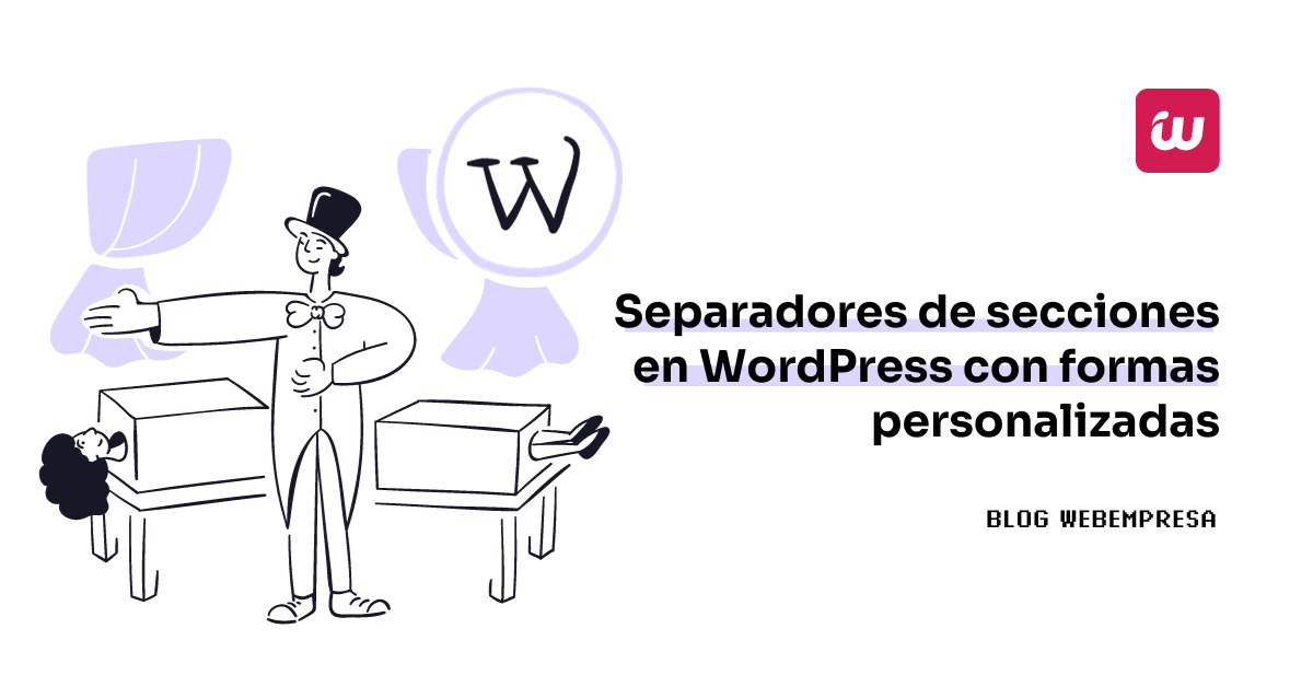 Separadores de secciones en WordPress con formas personalizadas