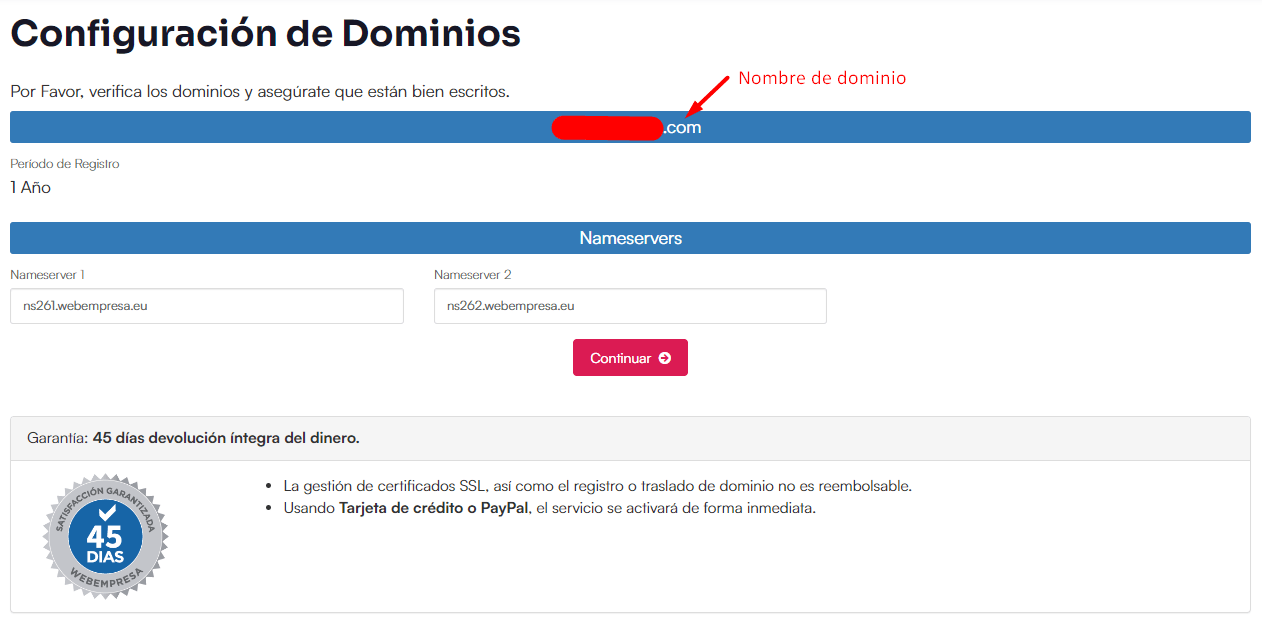 validar dominio antes de comprar