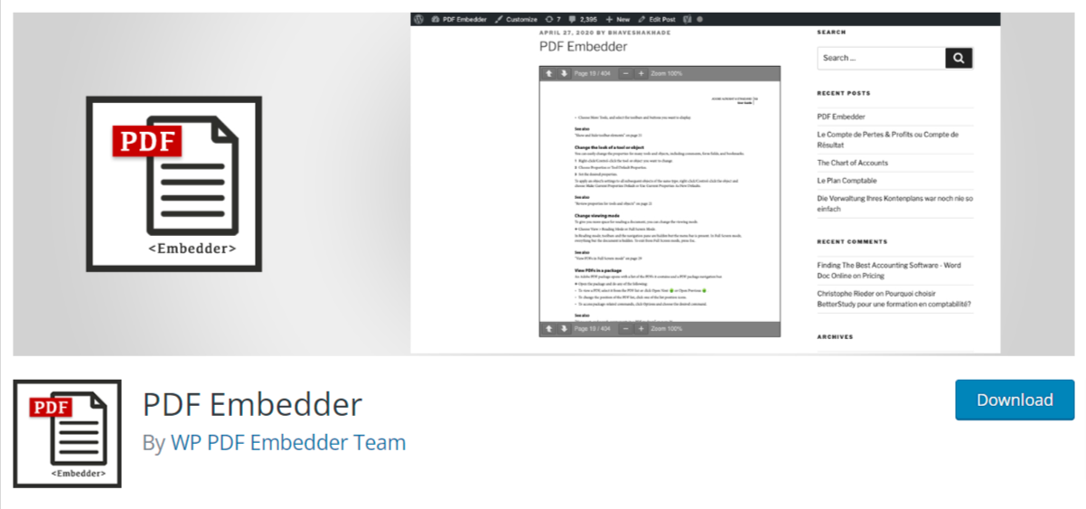 PDF embeder