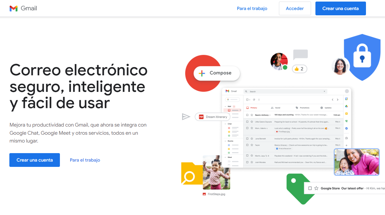 crear cuenta en gmail