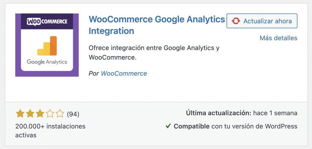 Plugin WooCommerce Google Analytics