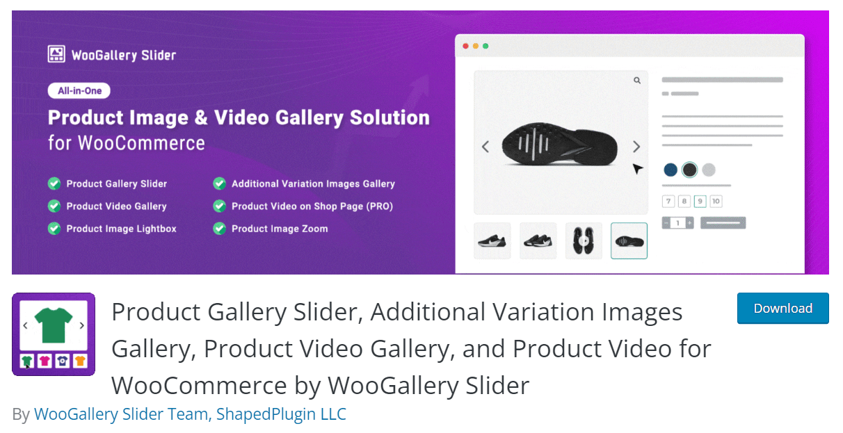 product gallery variations
