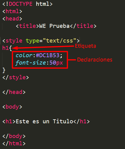 declaraciones CSS