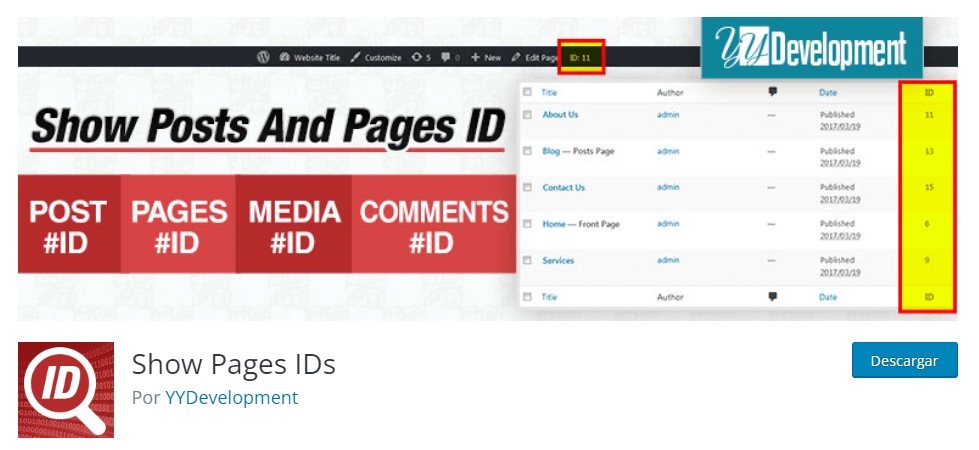 plugin show pages id 