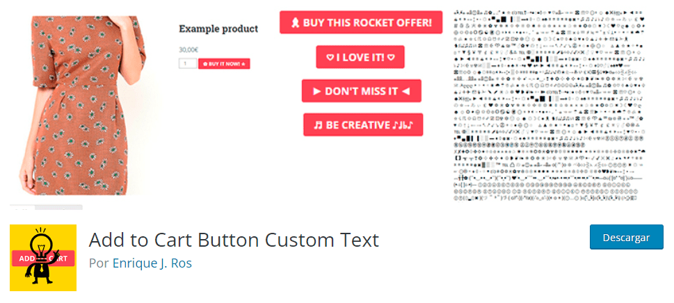 plugin Add to Cart Button Custom Text