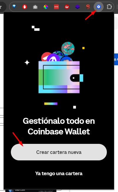 crear billetera coinbase 1