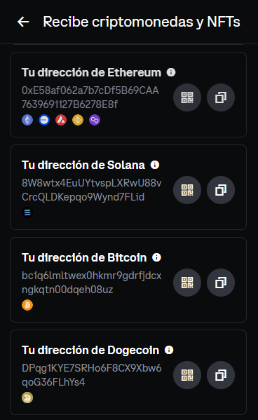 direcciones criptomonedas