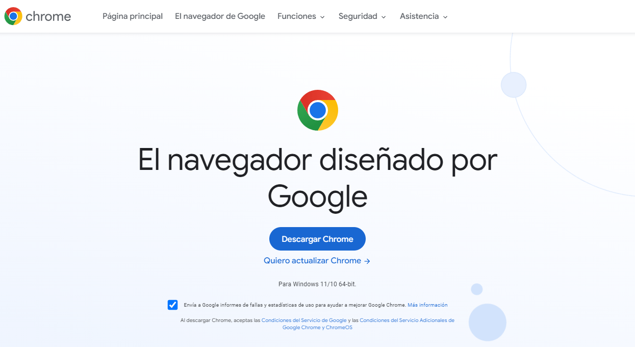 navegador google chrome