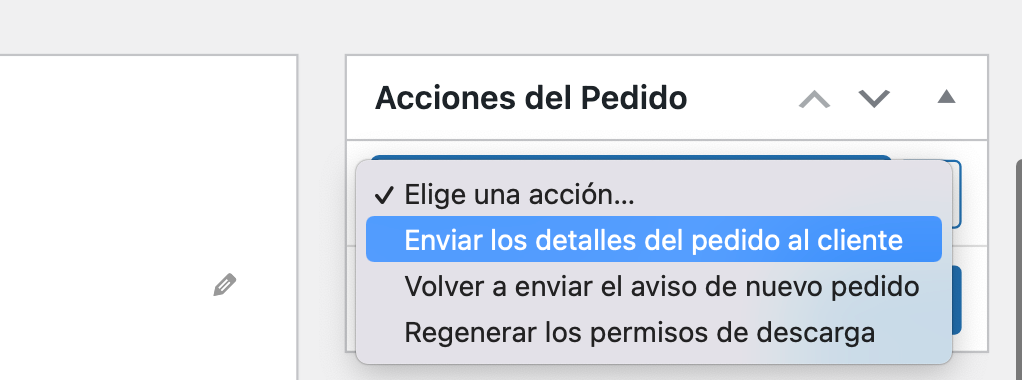 Volver a enviar detalles pedido cliente en WooCommerce