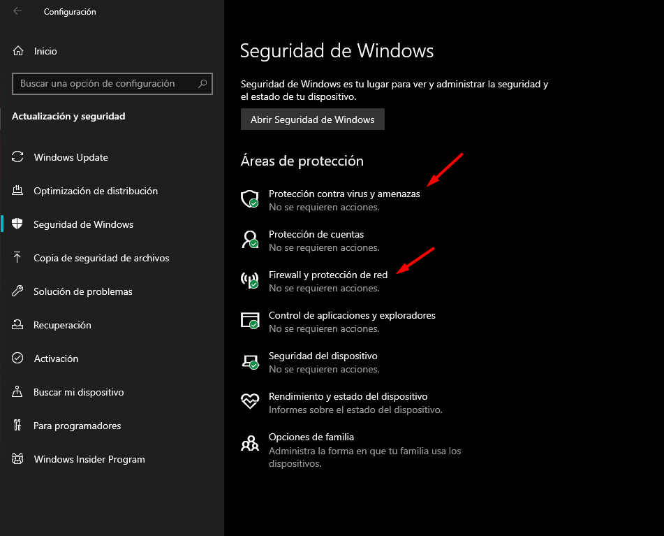 seguridad windows