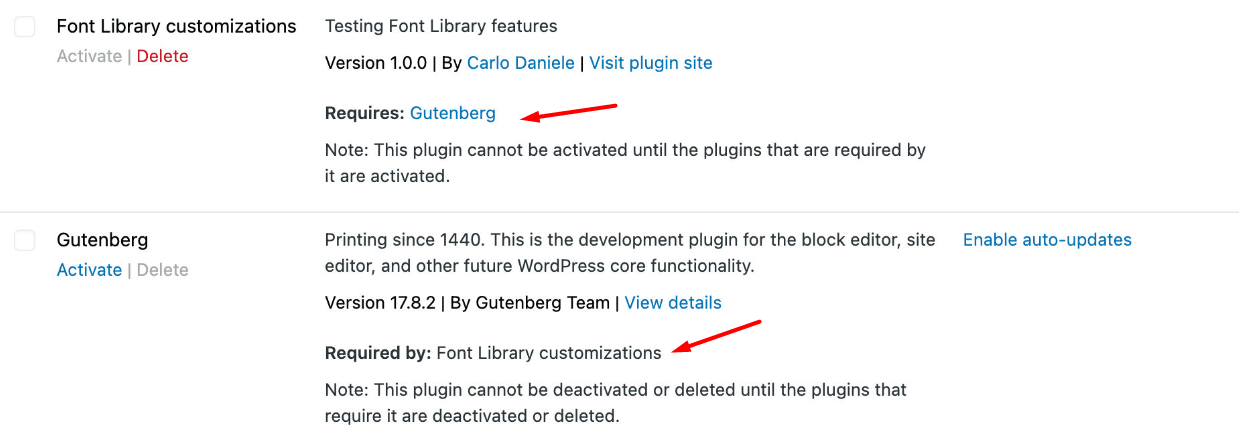 plugins requeridos en wordpress 6.5