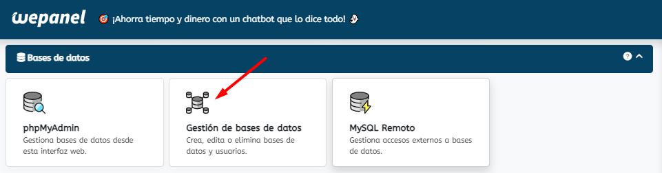 wepanel base de datos