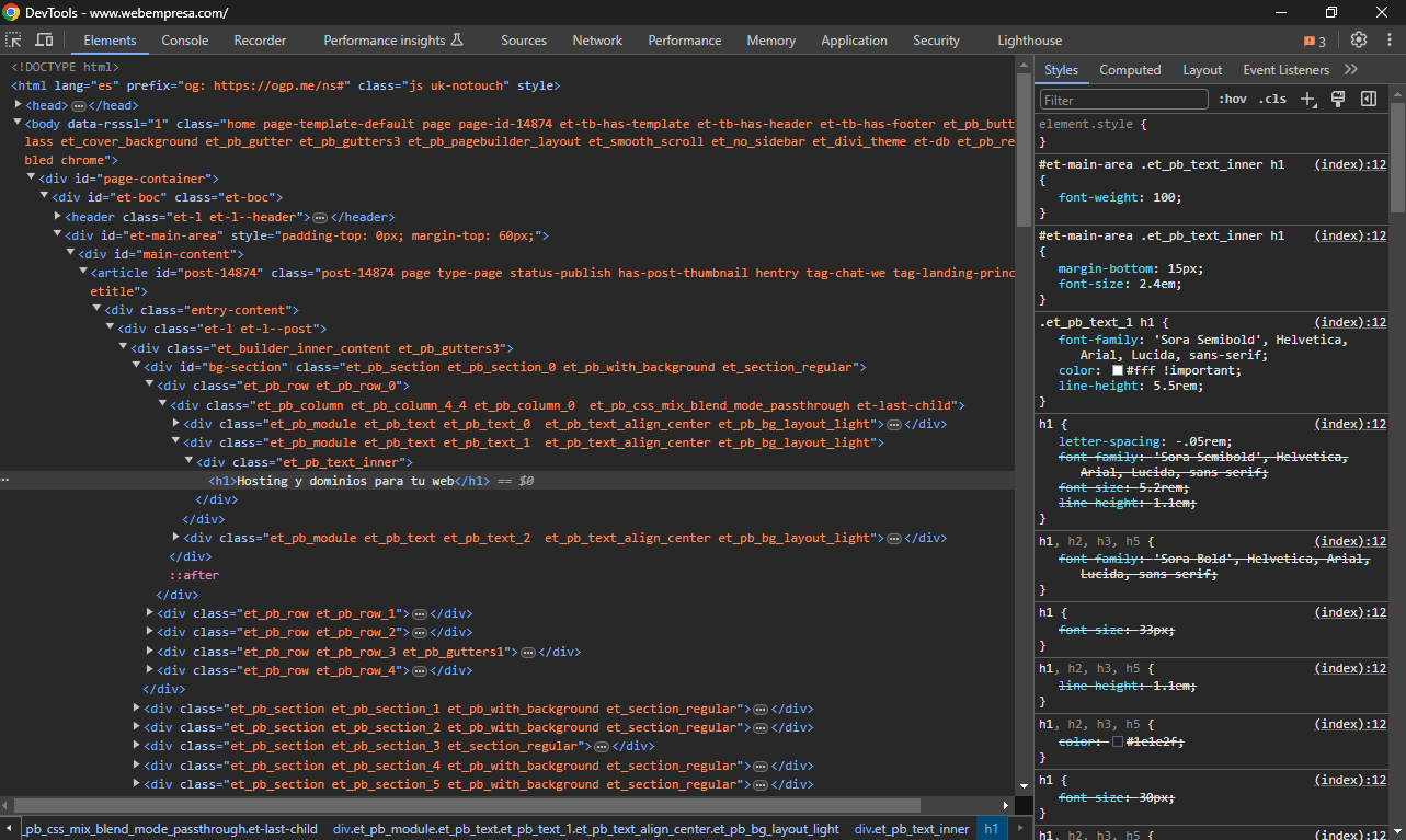 devtools html