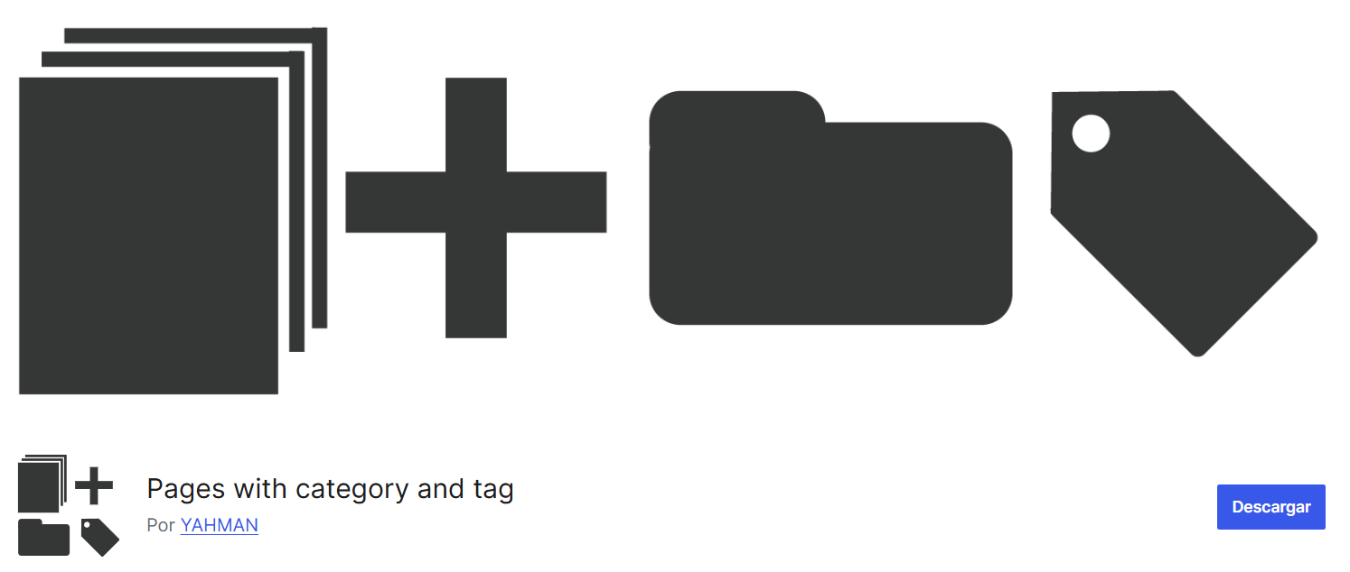 plugin pages with category and tag